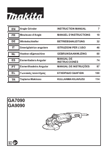 Kullanım kılavuzu Makita GA9090 Avuç taşlama makinesi