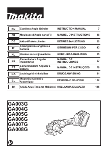 Kullanım kılavuzu Makita GA006G Avuç taşlama makinesi