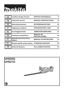 Kullanım kılavuzu Makita UH020G Çalı makası