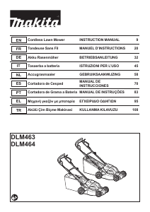 Kullanım kılavuzu Makita DLM464 Çim biçme makinesi