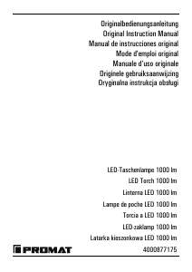 Bedienungsanleitung Promat 4000877175 Taschenlampe