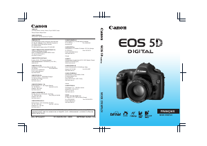 Mode d’emploi Canon EOS 5D Appareil photo numérique