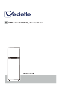 Manual Vedette VFD415NFEX Fridge-Freezer