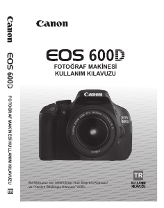 Kullanım kılavuzu Canon EOS 600D Rebel T3i Dijital kamera