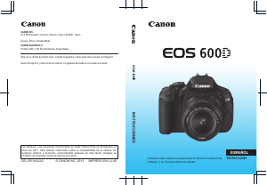 Manual de uso Canon EOS 600D Rebel T3i Cámara digital