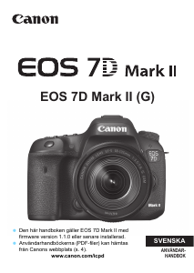 Bruksanvisning Canon EOS 7D Mark II Digitalkamera