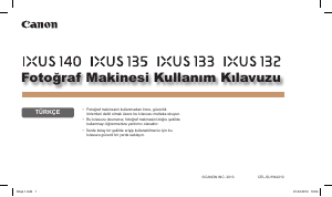Kullanım kılavuzu Canon IXUS 135 Dijital kamera