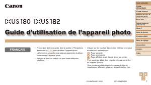 Mode d’emploi Canon IXUS 182 Appareil photo numérique