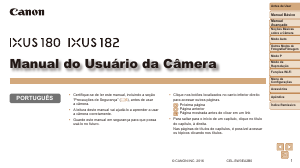 Manual Canon IXUS 182 Câmara digital