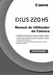 Manual Canon IXUS 220 HS Câmara digital