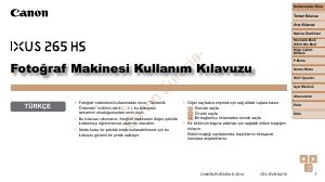 Kullanım kılavuzu Canon IXUS 265 HS Dijital kamera