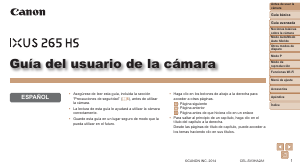 Manual de uso Canon IXUS 265 HS Cámara digital