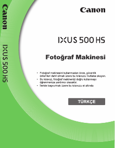 Kullanım kılavuzu Canon IXUS 500 HS Dijital kamera