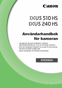 Bruksanvisning Canon IXUS 510 HS Digitalkamera
