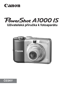 Manuál Canon PowerShot A1000 IS Digitální fotoaparát