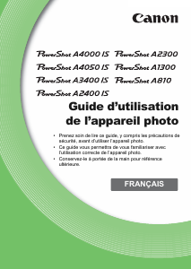 Mode d’emploi Canon PowerShot A1300 Appareil photo numérique