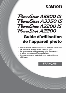Mode d’emploi Canon PowerShot A2200 Appareil photo numérique
