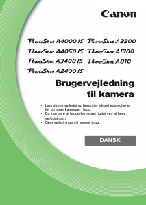 Brugsanvisning Canon PowerShot A2300 Digitalkamera