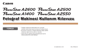 Kullanım kılavuzu Canon PowerShot A2600 Dijital kamera