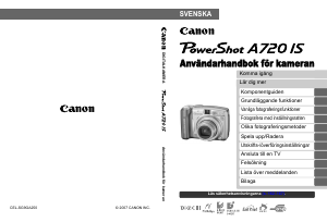 Bruksanvisning Canon PowerShot A720 IS Digitalkamera