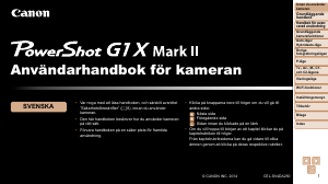 Bruksanvisning Canon PowerShot G1 X Mark II Digitalkamera