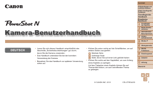 Bedienungsanleitung Canon PowerShot N100 Digitalkamera