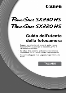 Manuale Canon PowerShot SX230 HS Fotocamera digitale