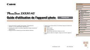 Mode d’emploi Canon PowerShot SX530 HS Appareil photo numérique