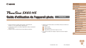 Mode d’emploi Canon PowerShot SX60 HS Appareil photo numérique