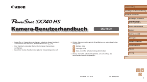 Bedienungsanleitung Canon PowerShot SX740 HS Digitalkamera