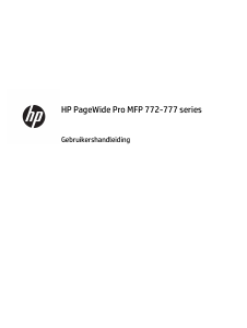Handleiding HP PageWide Pro MFP 777z Multifunctional printer