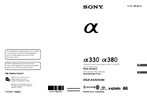 Manuale Sony Alpha DSLR-A380 Fotocamera digitale