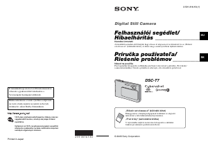 Használati útmutató Sony Cyber-shot DSC-T7 Digitális fényképezőgép