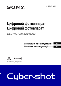 Руководство Sony Cyber-shot DSC-W290 Цифровая камера