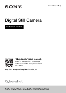 Manual Sony Cyber-shot DSC-WX500 Digital Camera