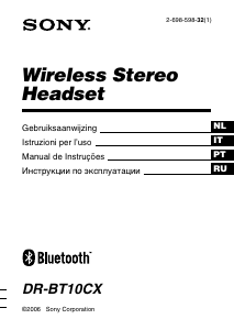 Handleiding Sony DR-BT10CX Headset