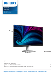 Manual Philips 27B2U6903 Monitor LED