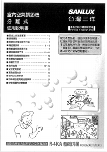 说明书 三洋SANLUXSAC-22M空调