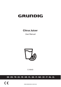 Bedienungsanleitung Grundig CJ 6840 Zitruspresse