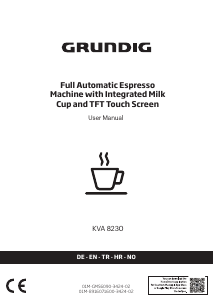 Priručnik Grundig KVA 8230 Delisia Aparat za kavu