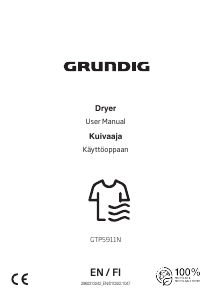 Käyttöohje Grundig GTP5911N Kuivausrumpu