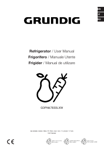 Manual Grundig GDPN 67830 LXW Fridge-Freezer