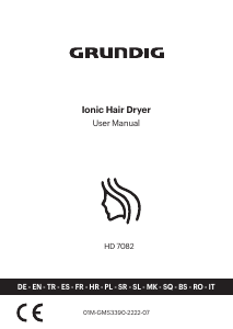 Manual Grundig HD 7082 Uscător de păr