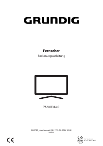 Bedienungsanleitung Grundig 75 VOE 84 Q LED fernseher