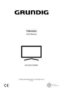 Handleiding Grundig 65 OLED GH950 OLED televisie