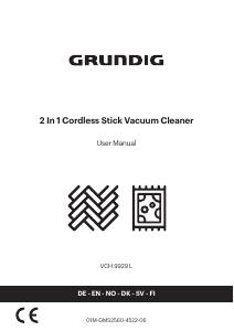 Bruksanvisning Grundig VCH 9929 L Dammsugare