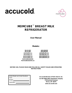 Handleiding Accucold MLRS1MC MomCube Koelkast