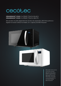 Manuál Cecotec GrandHeat 2300 Flatbed Touch Mikrovlnná trouba