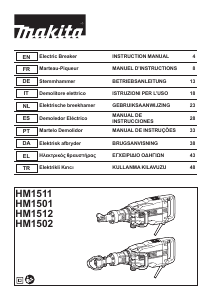 Manual Makita HM1512 Demolition Hammer