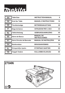 Mode d’emploi Makita 2704N Banc de scie